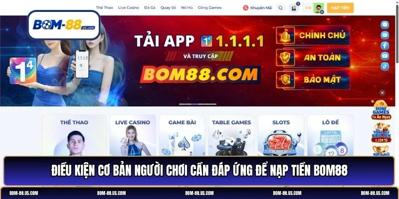 nạp tiền BOM88