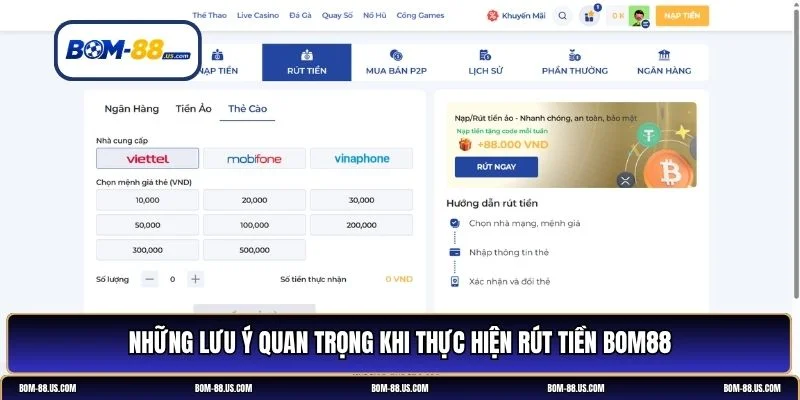 rút tiền BOM88